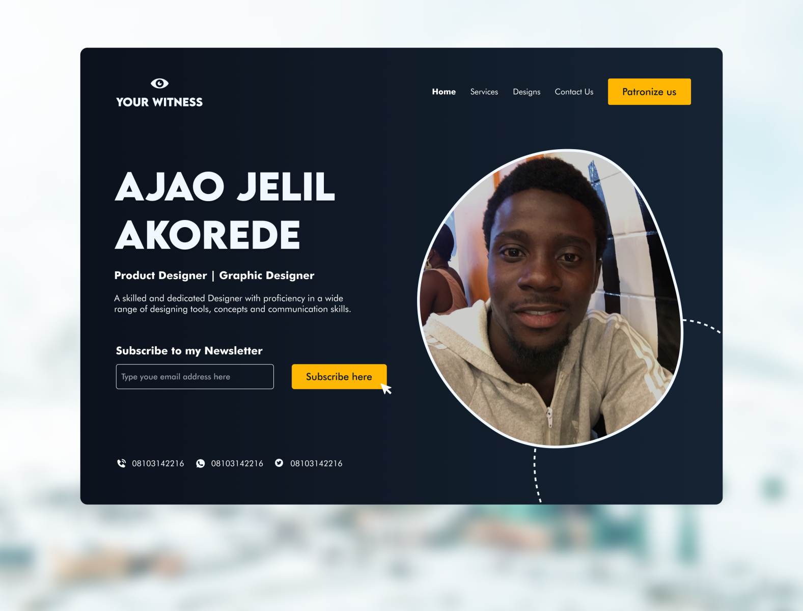 Home page with figma by Jelil Ajao on Dribbble