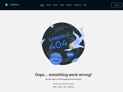 Error 404 page