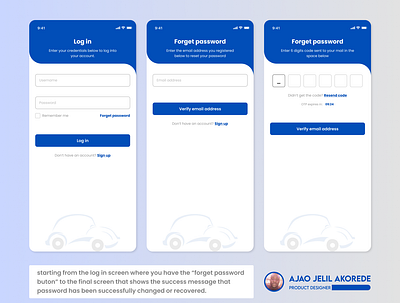 Reset password flow daily ui design graphic design ui ux