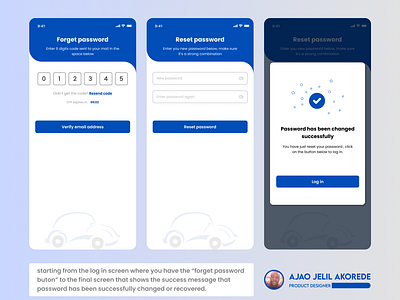 End of password reset flow