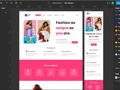 Fashion Landing page branding daily ui design graphic design landing page logo ui ux