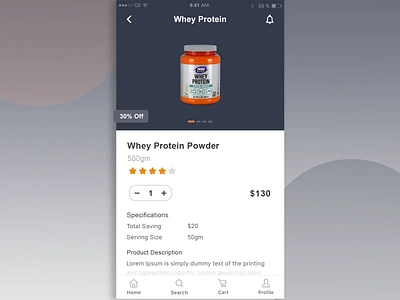 Whey Protein app design graphic design illustration ui