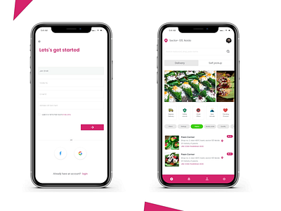 Food App Design app design graphic design illustration ui