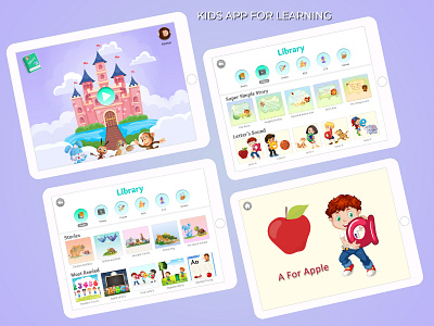 Kids Learning App app design ui ux