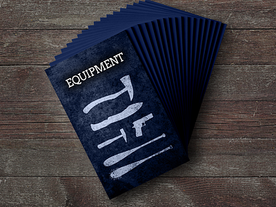 Equipment card back boardgame collage re-design