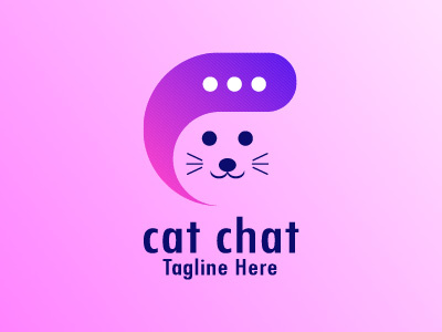 LOGO CAT CHAT branding cat chat design graphic design icon illustration logo ui ux vector