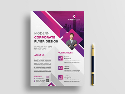 Modern Flyer Design branding brochure clean flyer marketing promotional simple