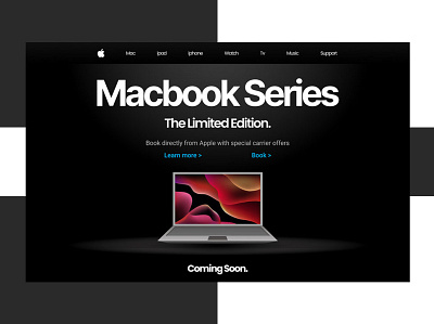 #DailyUI Landing page apple branding comingsoon design landing page macbook typography ui ux vector