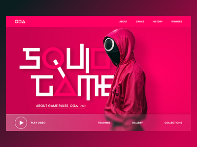 Squid Game - UI branding design logo squid game typography ui uiux ux