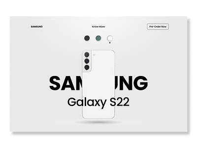 Samsung S22 Product Design Concept branding design product design typography ui ux