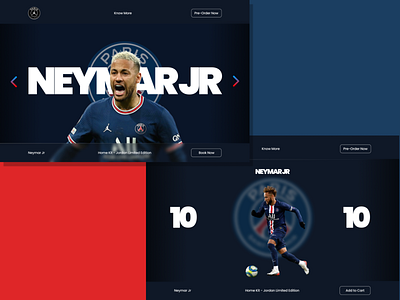 PSG Online Shop Concept - Neymar Jr app branding design graphic design illustration logo typography ui ux