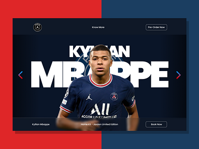 PSG Online Shop Concept - Kyllian Mbappe app branding design graphic design illustration logo typography ui ux