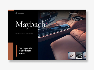 Mercedes Benz - Maybach (Concept) branding design graphic design typography ui ux