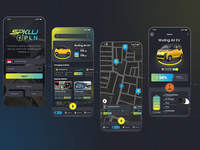 EV Charging Mobile App - Charge.in Redesign booking app case study charging apps electric vehicle mobile apps ui ui design uiux ux ux design