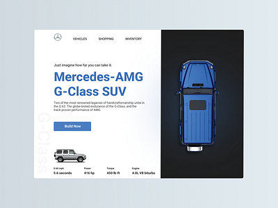 G-Class Landing page