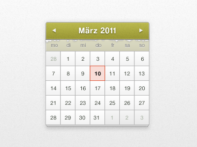 Calendar Widget