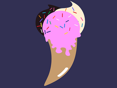 Sweet Tooth Ice Cream art branding colors design flat illustration logo vector