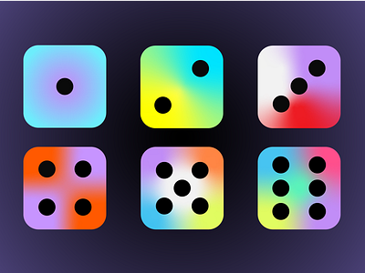 Getting Dicey with Gradients art branding colors design gradients illustration ui