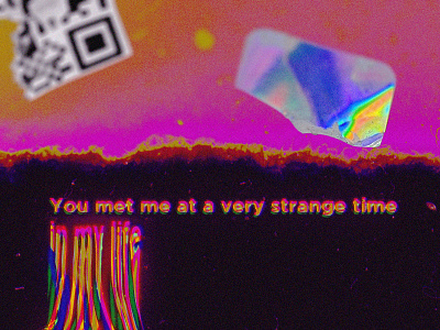 you met me at a very strange time in my life album cover graphic design poster psychedelic trippy