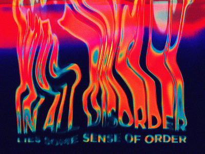 Disorder album cover branding graphic design poster psychedelic trippy