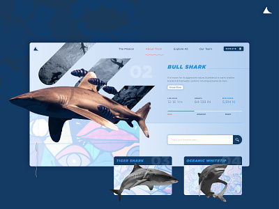 UI Study - Landing Page 03 adobe ai adobe ps case study dailyui design design challenge illustration landing page logo marmakon projects ocean related sharks ui ux