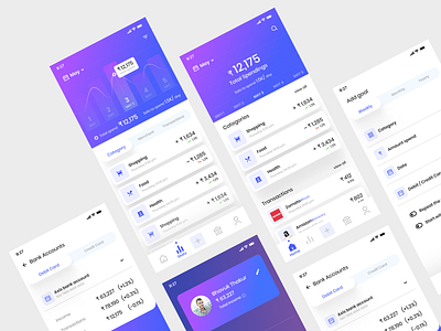Bank expenses App app color icon ios mobile product typography ui uidesign ux web