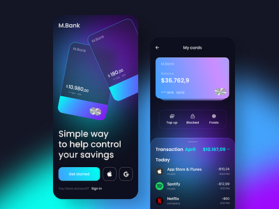 Financial Assistant App Concept app design