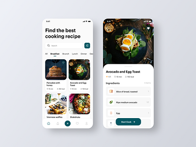 Recipes App Concept app figma makeevaflchallenge mobile app ui