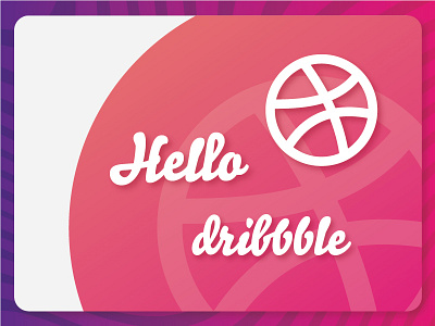 Hallo Dribbble! debut dribbble first hello illustration shot thanks