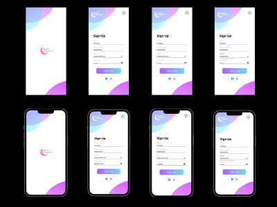 Sign Up Page 2022dailyui animation app design logo myui2022 ui