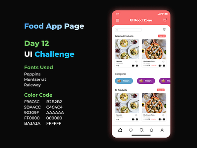 Food App Page 2022dailyui design logo myui2022 ui