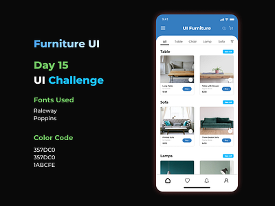 Furniture Page 2022dailyui animation design illustration myui2022 ui