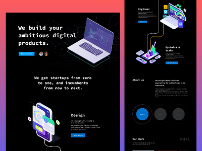 Software Agency Landing Page agency branding design landing page software ui web