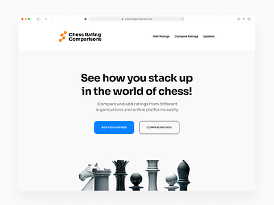 Hero Section - Chess Rating Comparisons app chess design fintech hero section landing page ui ux web3 website