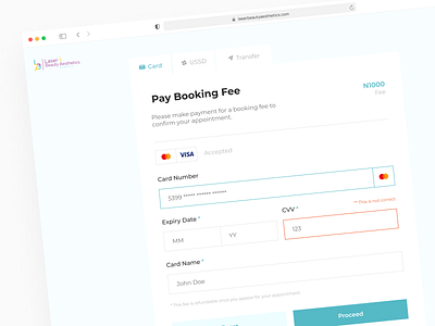 Payment UI - Appointment Booking app banking beauty booking design fintech ui ux