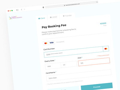 Payment UI - Appointment Booking