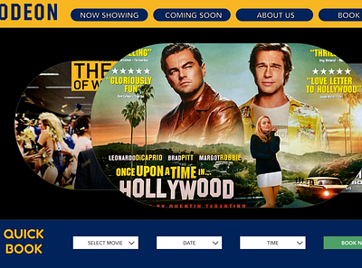 Odeon cinema homepage re-design. branding graphic design ui ux web design