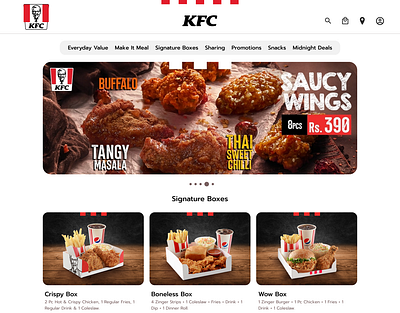 KFC Pakistan - Website Landing Page Redesign design ui uxdesign