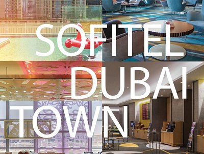 Sofitel Dubai Town Flyer branding design icon logo