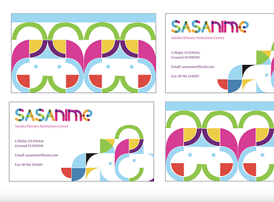 Sasanime Business Card branding design logo