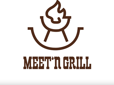 Meet N Grill Restaurant branding design logo