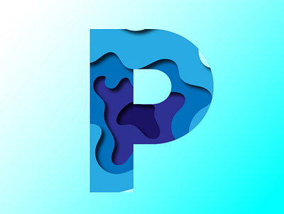 PaperCut Letter P design illustration