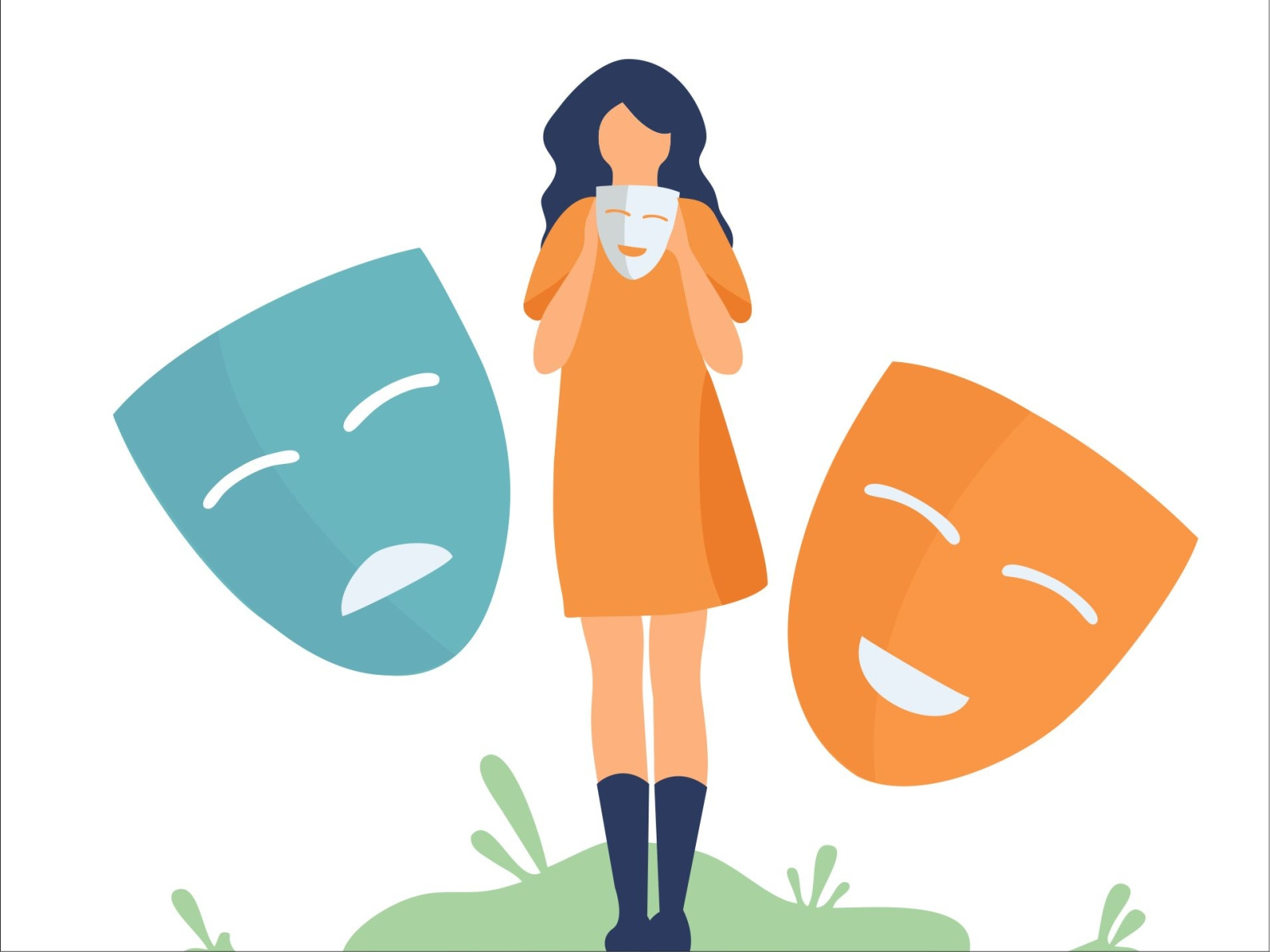 Two sides of a person. by Surbhi on Dribbble