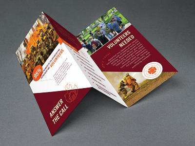 Volunteer Fire Department Brochure brochure brochure layout fire department graphic design icons illustration trifold volunteer