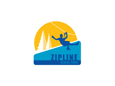 Pinnacle Zipline Logo Concept adventure aerial park graphicdesign illustration logo icon