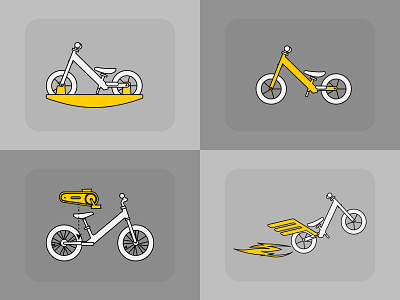 Strider® Bike Icons balancebike bike branding graphicdesign icon design icons iconset illustrator strider strider bikes vector website icons