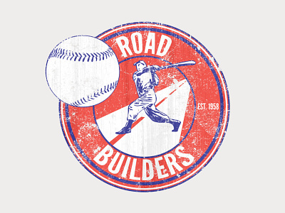 Builders Baseball Logo baseball illustration shirtdesign sweatshirt team texture vintage