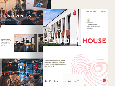 PLATFORM House - Website coffee concept coworking coworking space design grid homepage style ui ux water slide web webdesign