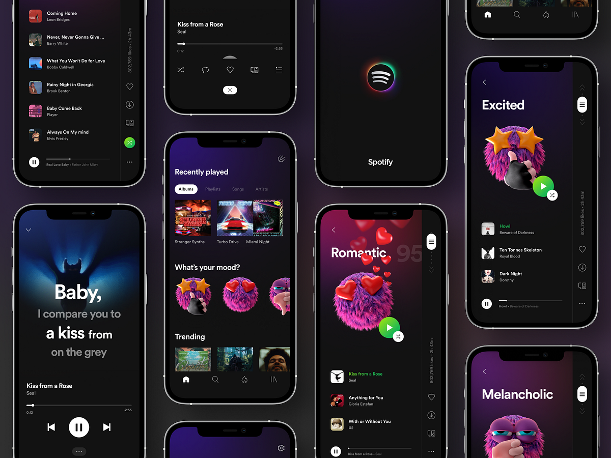 Spotify Redesign - Moods (micro-interactions) by Tomas Skarba for ...