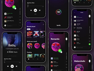 Spotify Redesign - Moods (micro-interactions) applemusic itunes mobileapp mvp prototype redesign spotify